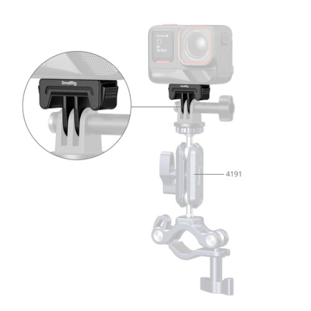 SmallRig 6303 - zestaw, 2x adapter/mocowanie szybkozłączkowe do Insta360 X5 / X4 Air / Ace Pro 2 / Ace - przykład użycia
